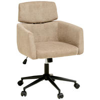 OTOČNÁ ŽIDLE, mikrovlákno, hnědá - černá/hnědá, Moderní, kov/dřevo (62/92/100/63cm) - MID.YOU