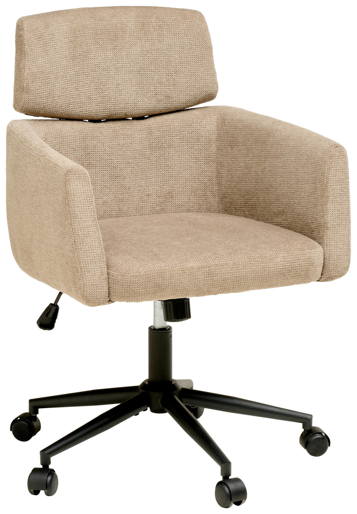 OTOČNÁ ŽIDLE, mikrovlákno, hnědá - černá/hnědá, Moderní, kov/dřevo (62/92/100/63cm) - MID.YOU