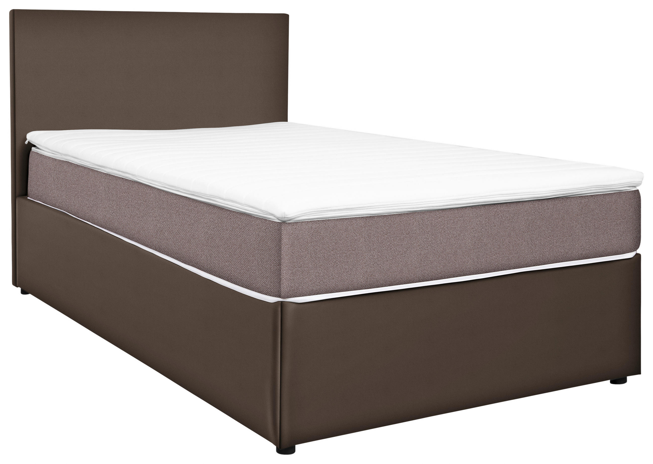 BOXBETT 120/200 cm  in Grau, Hellbraun  - Hellbraun/Grau, KONVENTIONELL, Holz/Holzwerkstoff (120/200cm) - MID.YOU