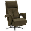 RELAXSESSEL in Leder Grün  - Edelstahlfarben/Grün, Design, Leder/Metall (77/110/87cm) - Valdera