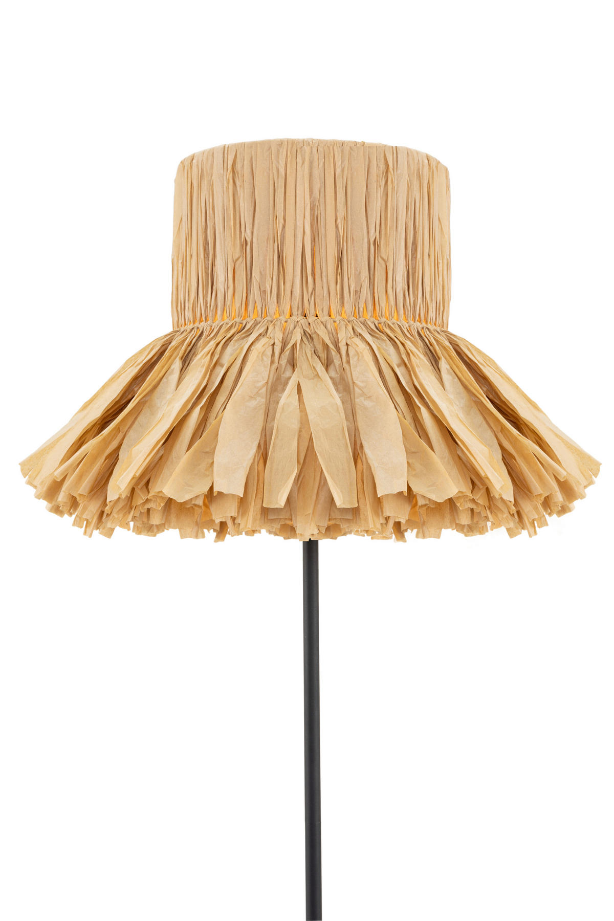 STEHLEUCHTE 50/150 cm    - Schwarz/Naturfarben, Design, Papier/Metall (50/150cm) - Collet's Monde