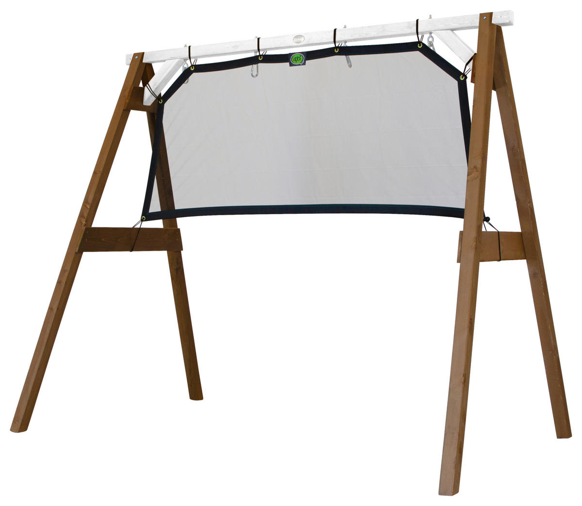 FUSSBALLTOR  - Weiss/Braun, Konventionell, Holz (254/207/160cm)