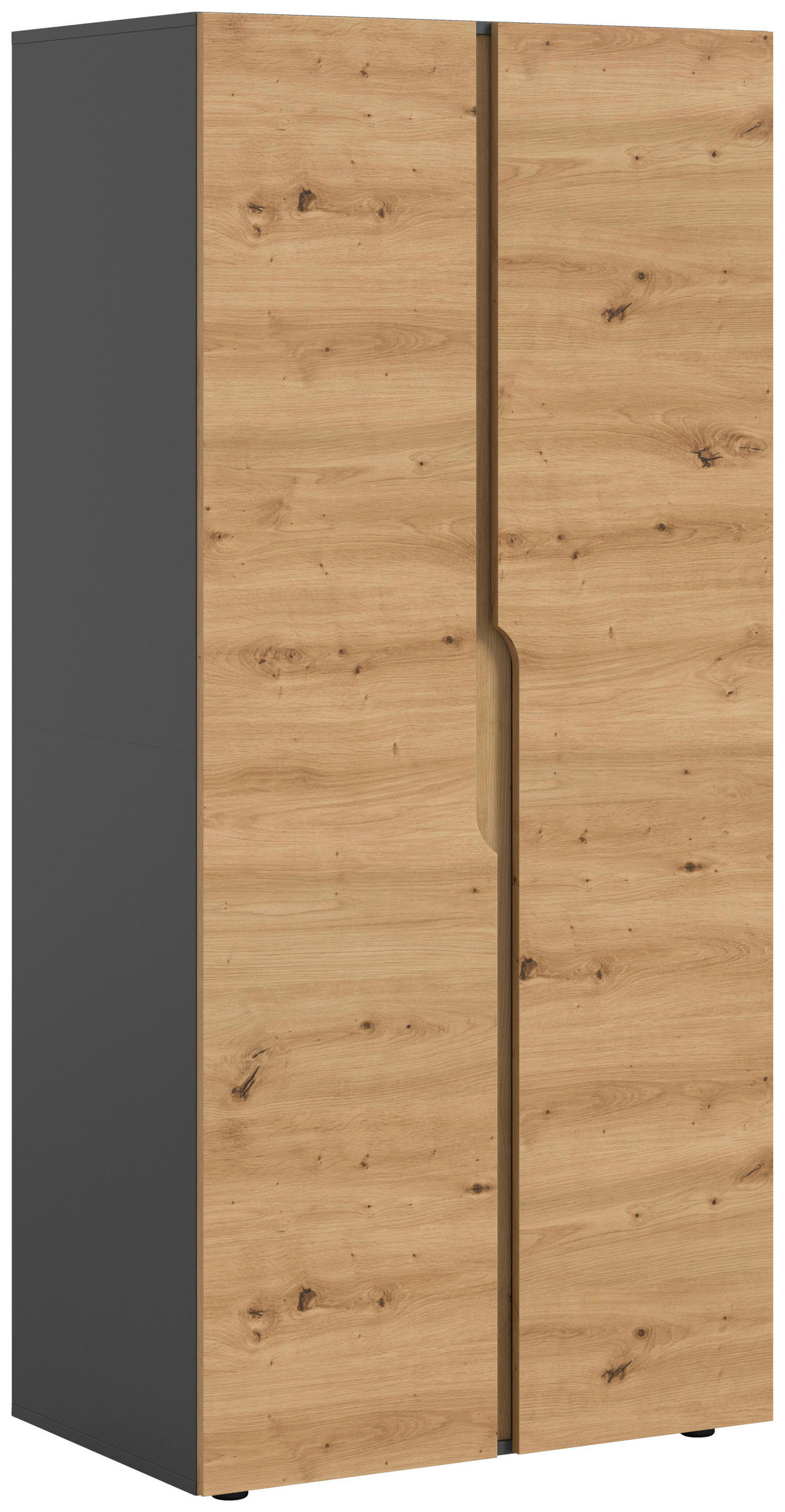 DREHTÜRENSCHRANK 80/180/51 cm,  in Anthrazit, Eiche Artisan, 2-türig  - Anthrazit/Eiche Artisan, MODERN, Holzwerkstoff (80/180/51cm) - MID.YOU