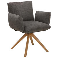 SESSEL Struktur Eichefarben, Olivgrün    - Eichefarben/Olivgrün, Design, Holz/Textil (72/88/64cm) - Venjakob