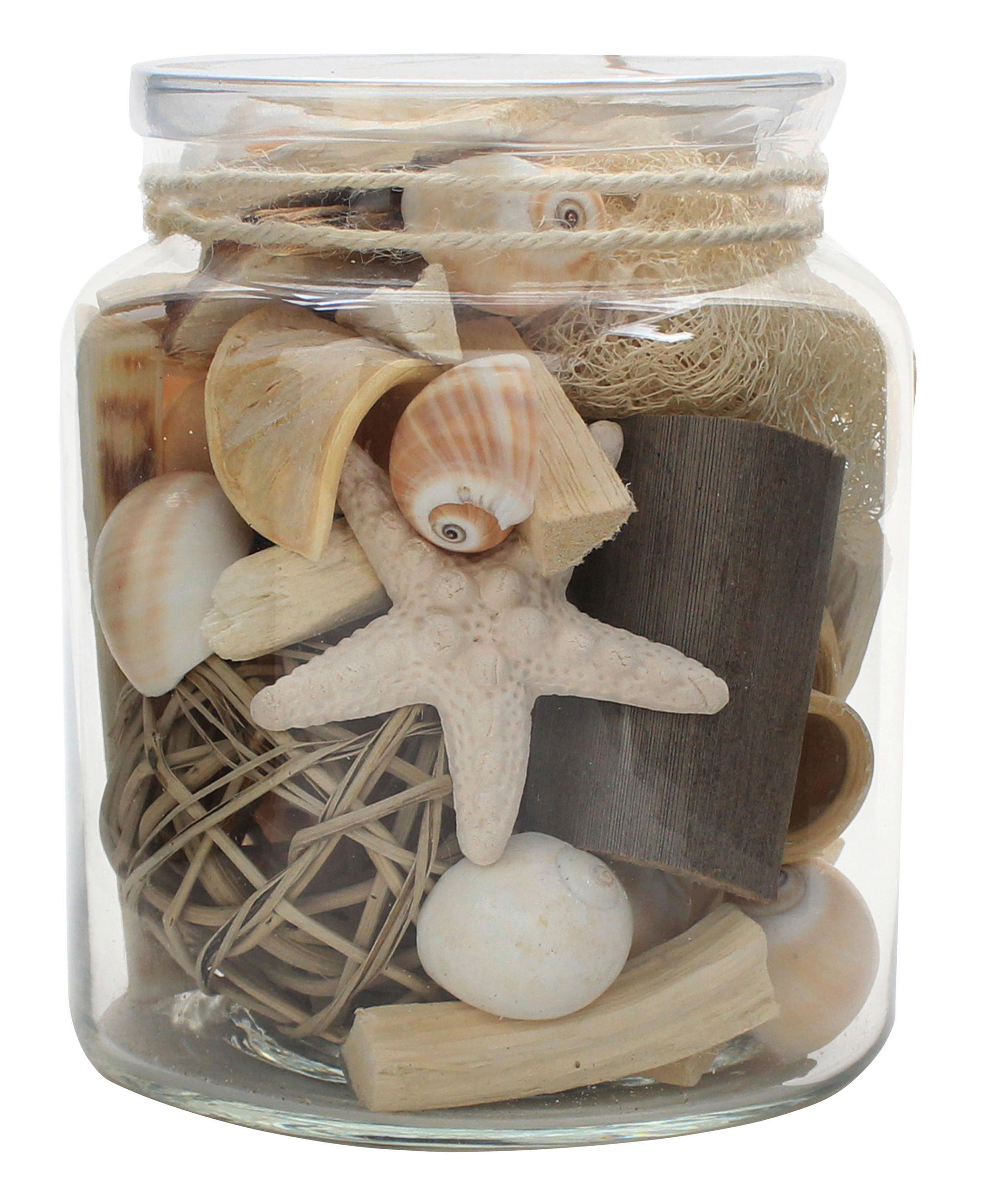 DEKORATIONSGLAS 16,5 cm  - naturfärgad, Lifestyle, glas/naturmaterial (13,5/16,5/13,5cm) - Kayoom