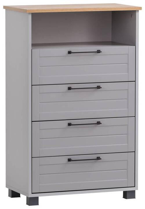 HIGHBOARD  in 62,4/102/34,1 cm  - Platinfarben/Eichefarben, Holzwerkstoff/Kunststoff (62,4/102/34,1cm) - MID.YOU