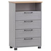 HIGHBOARD  in 62,4/102/34,1 cm  - Platinfarben/Eichefarben, Holzwerkstoff/Kunststoff (62,4/102/34,1cm) - MID.YOU