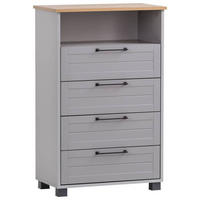 HIGHBOARD  in 62,4/102/34,1 cm  - Platinfarben/Eichefarben, Holzwerkstoff/Kunststoff (62,4/102/34,1cm) - MID.YOU