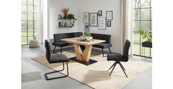 SCHWINGSTUHL  , Lederauswahl, Stoffauswahl, Typenauswahl, Gestellauswahl  , Flachgewebe  ,  - Anthrazit/Schwarz, Design, Textil/Metall (46/95/62cm) - Dieter Knoll