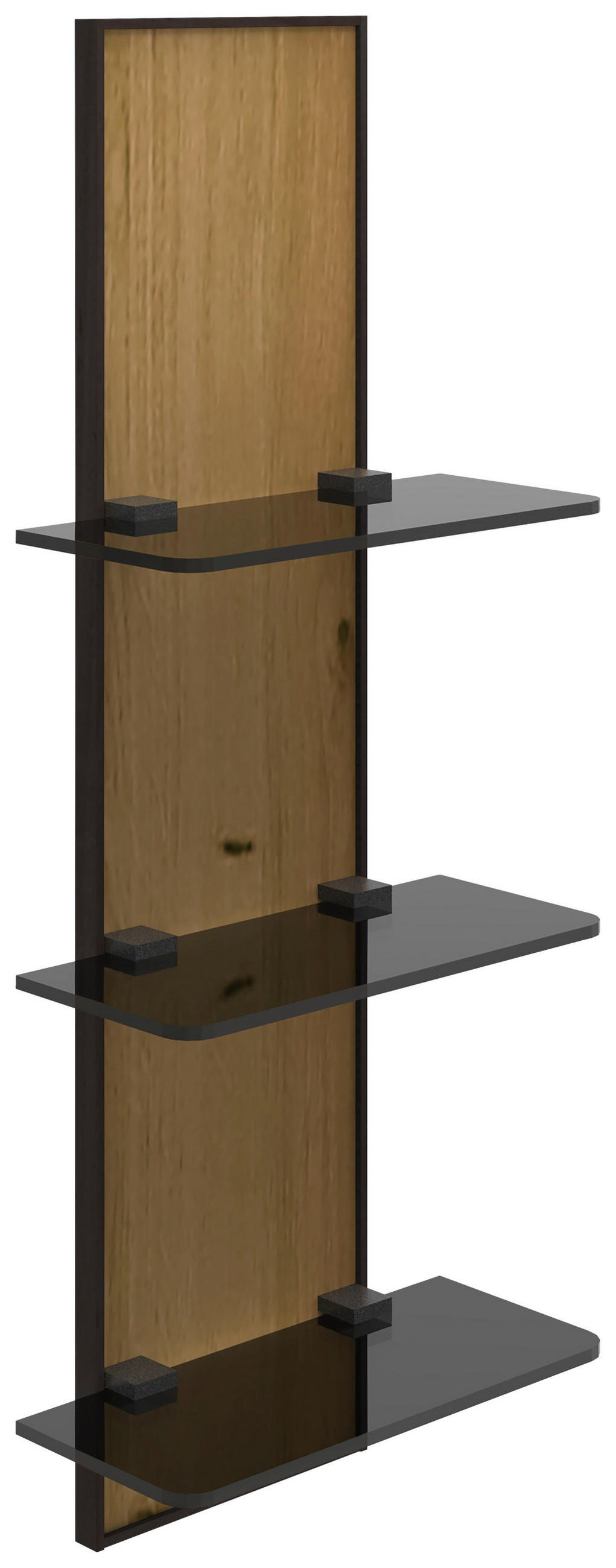 WANDREGAL 35/90/17 cm  - Eiche Bianco, Design, Glas/Holz (35/90/17cm) - Venda