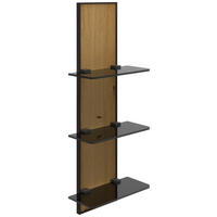 WANDREGAL 35/90/17 cm  - Eiche Bianco, Design, Glas/Holz (35/90/17cm) - Venda
