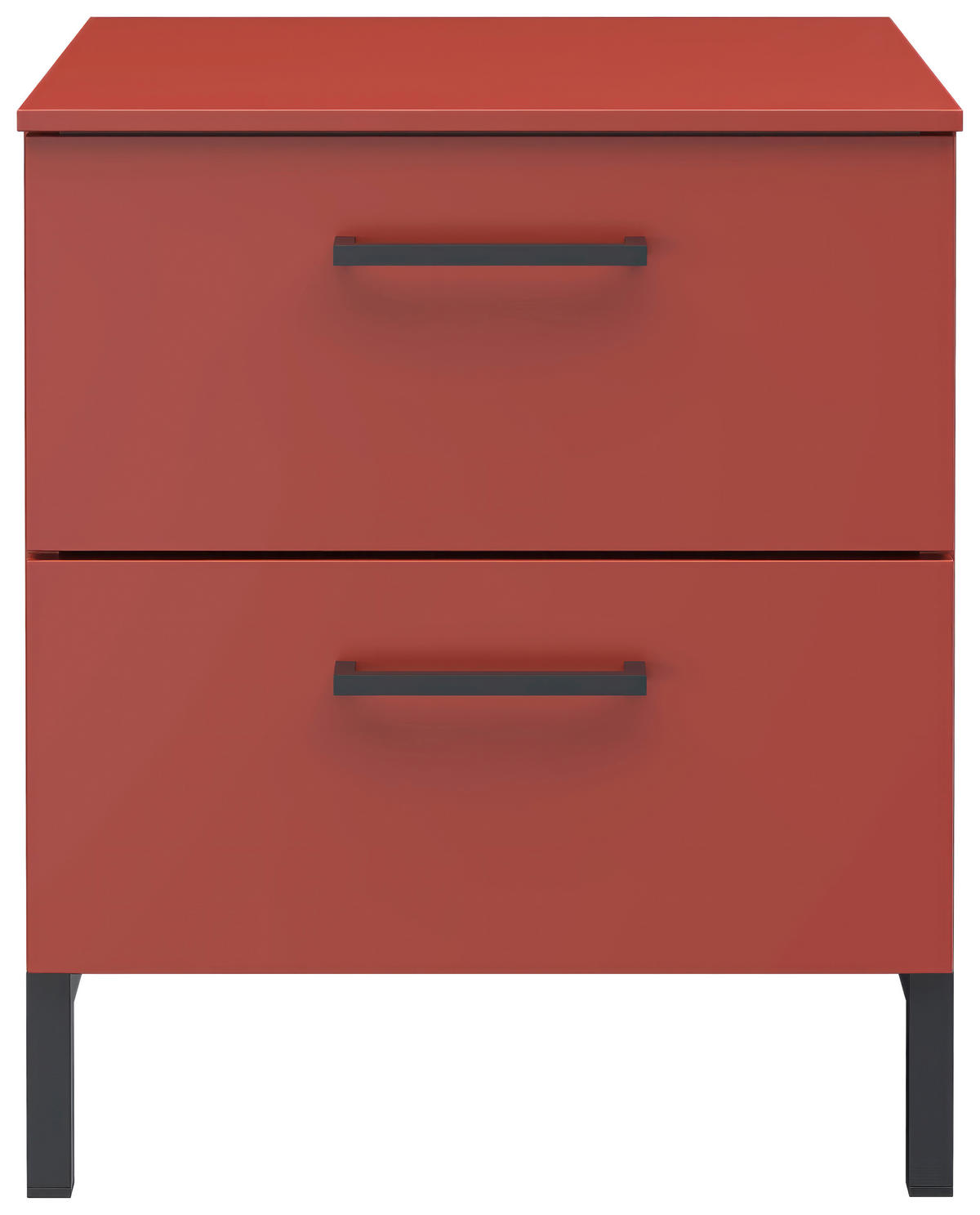 NACHTSCHRANK 42/51/41 cm  - Koralle/Rot, Design, Holzwerkstoff/Metall (42/51/41cm) - Novel