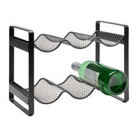 FLASCHENREGAL  - Schwarz, Design, Kunststoff/Metall (32/18/22,7cm) - Homeware Profession.