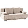 SCHLAFSOFA Rowan in Cord Creme  - Creme, KONVENTIONELL, Textil/Metall (196/89/94cm) - Novel