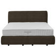 BOXSPRINGBETT 200/200 cm  in Dunkelbraun  - Dunkelbraun/Schwarz, Design, Kunststoff/Textil (200/200cm) - Johann Jakob