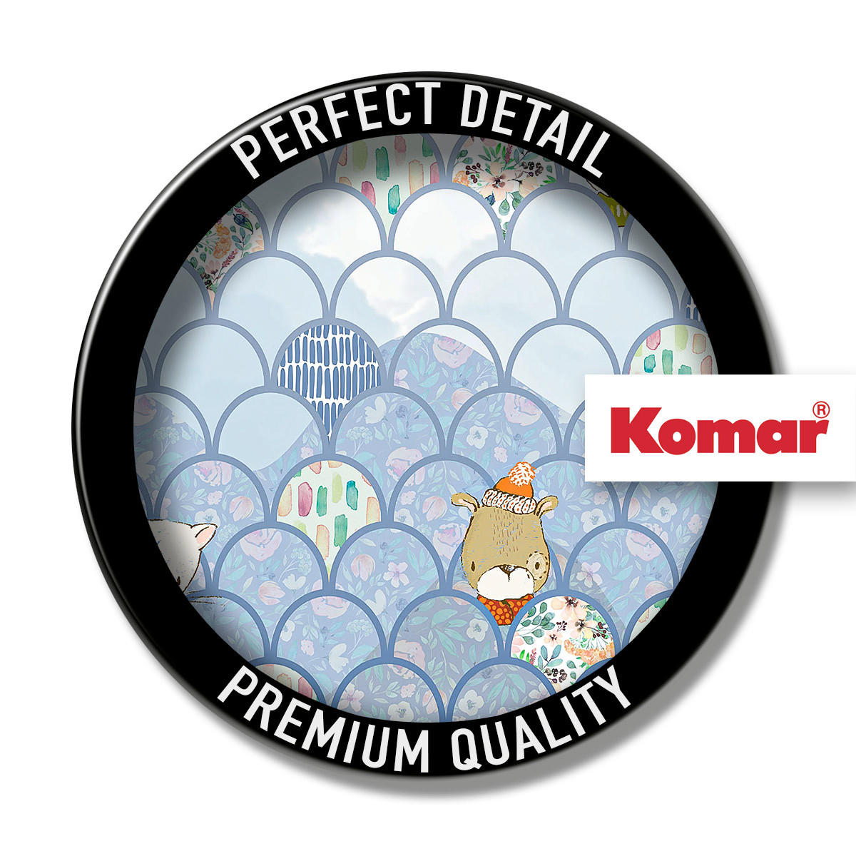 NON WOVEN-TAPET 100/250 cm  - vit/blå, Basics (100/250cm) - Komar