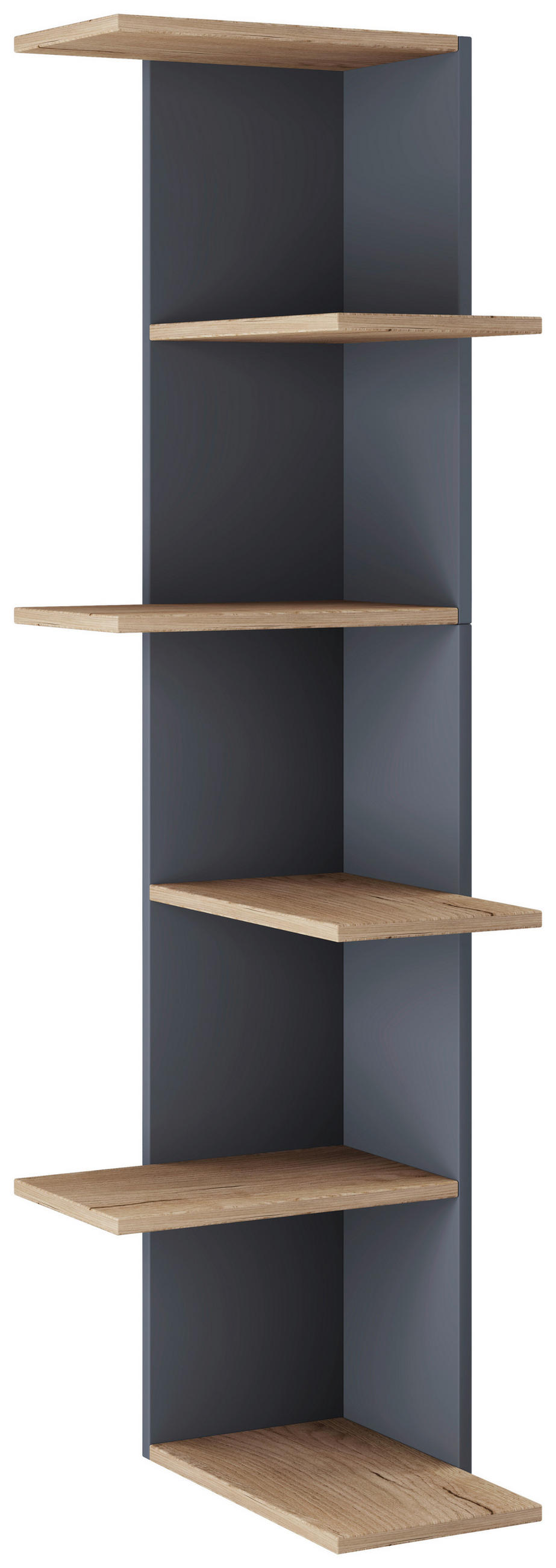 ECKREGAL in 37/140/37 cm Schwarz, Honigeiche  - Honigeiche/Weiss, Lifestyle, Holzwerkstoff (37/140/37cm) - MID.YOU