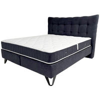Pat Tapițat, 180/200 cm, albastru - albastru/negru, Basics, metal/textil (180/200cm)