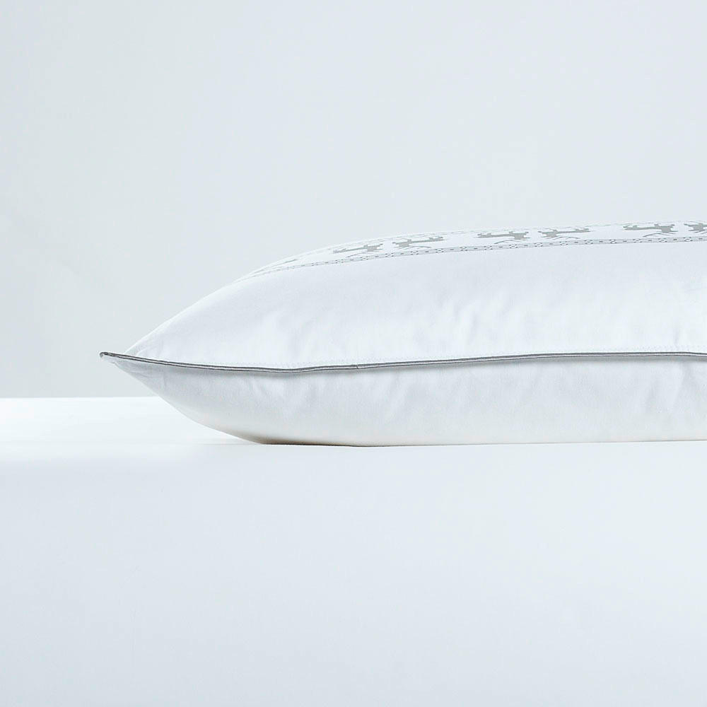 KOPFKISSEN  ScandicDream  70/90 cm       - Weiß/Grau, Basics, Textil (70/90cm) - RIBECO