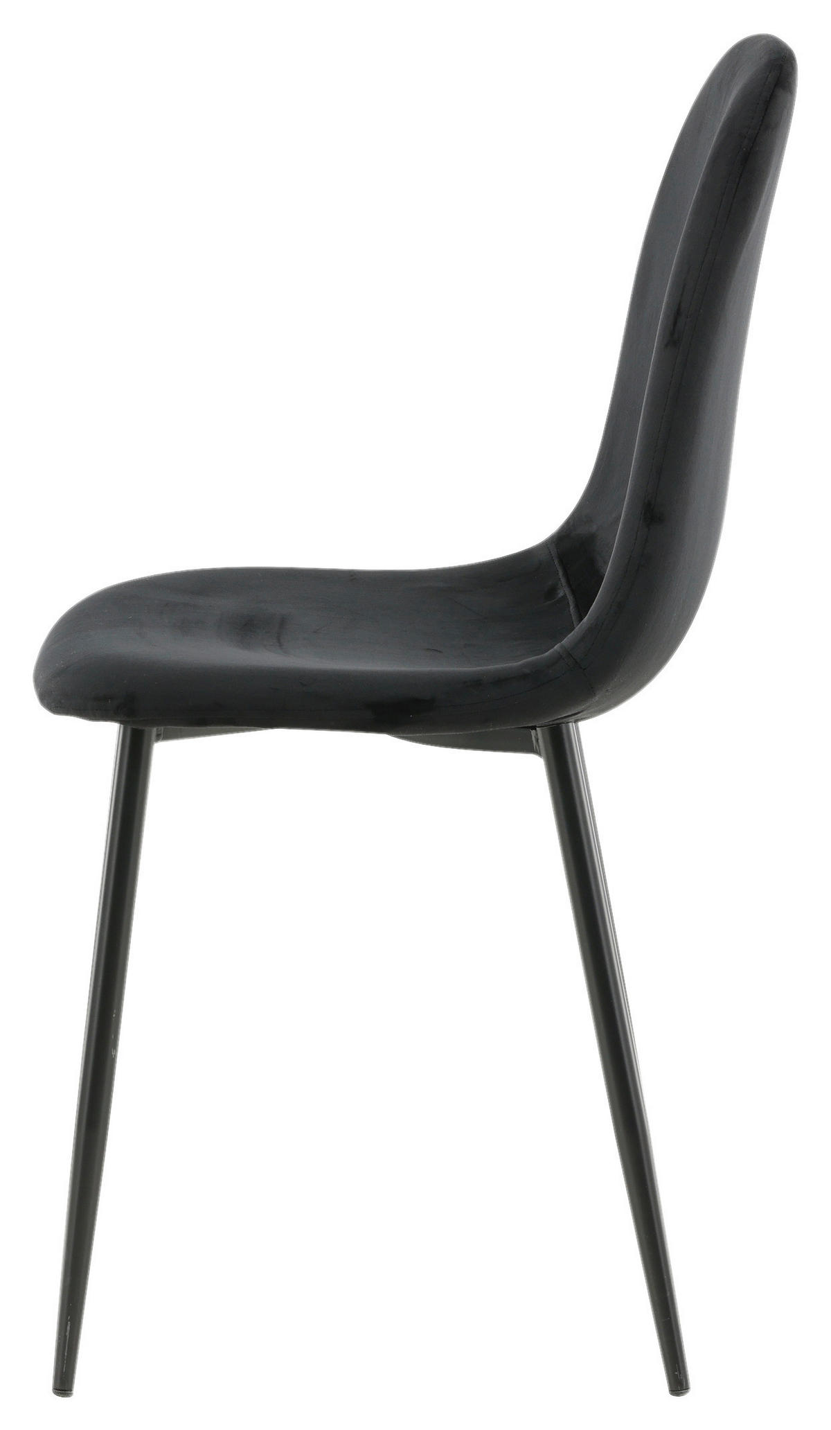 STOLSET 2 styck stål sammet  - svart, Design, metall/textil (44/88/53cm) - Livetastic