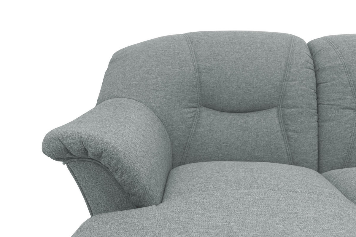 WOHNLANDSCHAFT Mintgrau Mikrofaser  - Mintgrau/Schwarz, KONVENTIONELL, Kunststoff/Textil (146/295/180cm) - MID.YOU