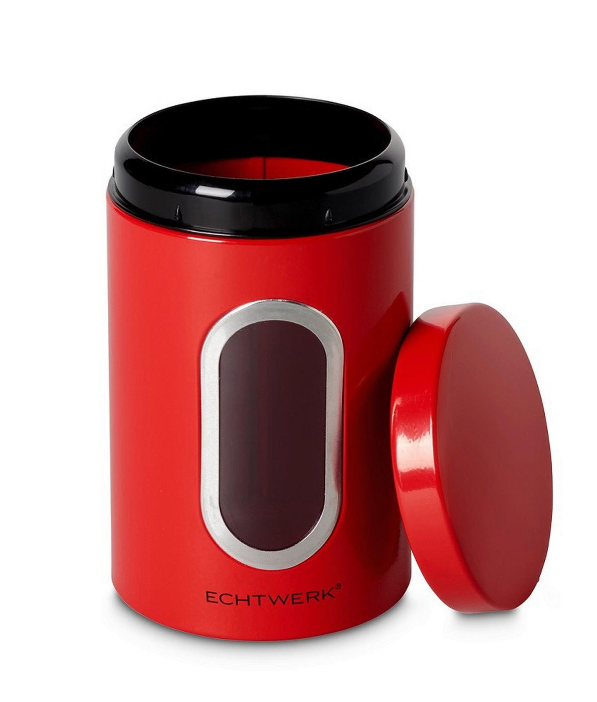 FÖRVARINGSBURK 1,4 l  - röd, Modern, metall (12/18/12cm) - Echtwerk
