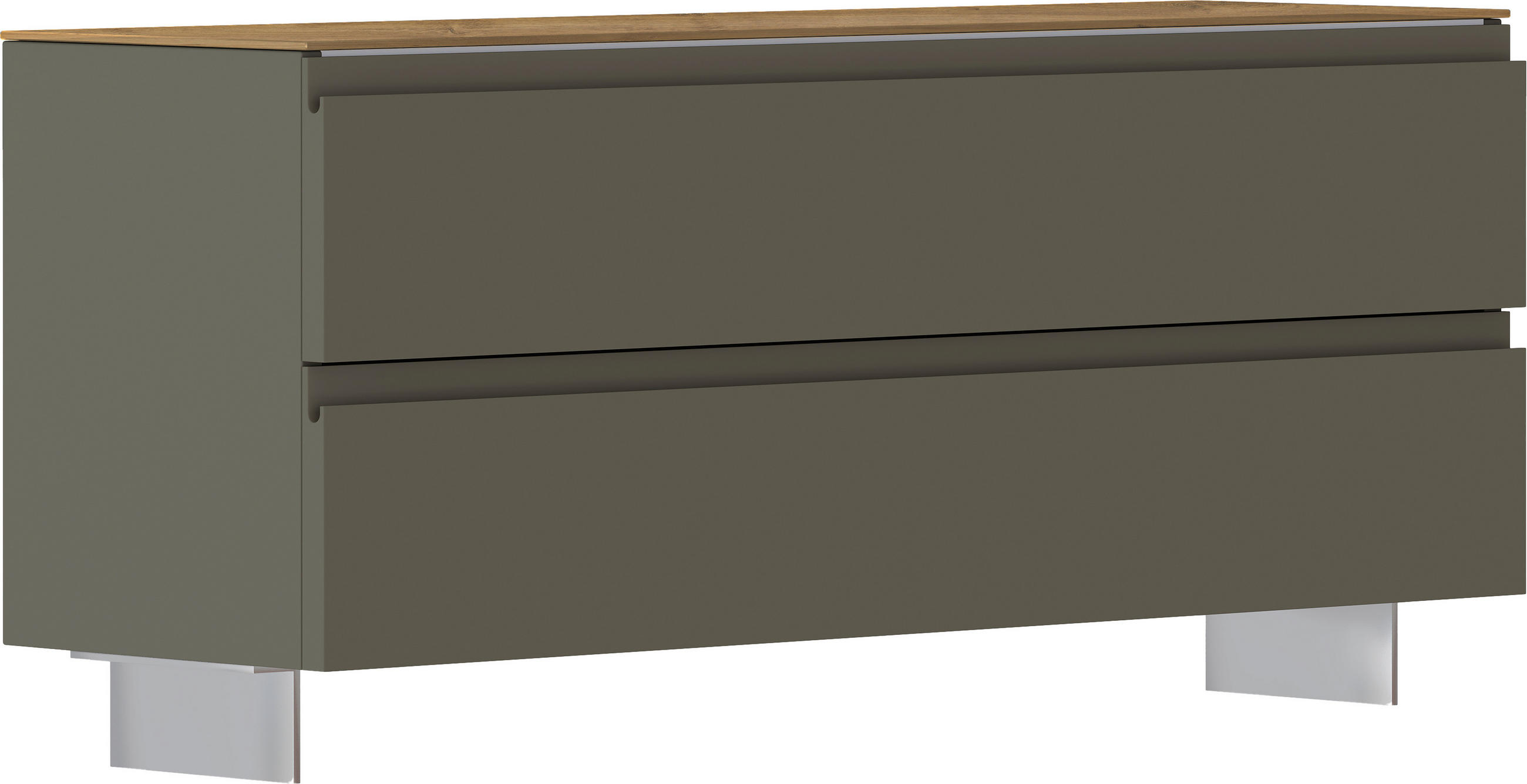 GARDEROBENBANK  in 110/49/33 cm  - Taupe/Eichefarben, Design, Metall (110/49/33cm) - Moderano