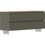 GARDEROBENBANK 110/49/33 cm  - Taupe/Eichefarben, Design, Holzwerkstoff/Metall (110/49/33cm) - Moderano