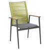 STAPELSESSEL Aluminium Anthrazit, Grün, Schwarz  - Anthrazit/Schwarz, Design, Holz/Textil (61/94/66cm) - Musterring