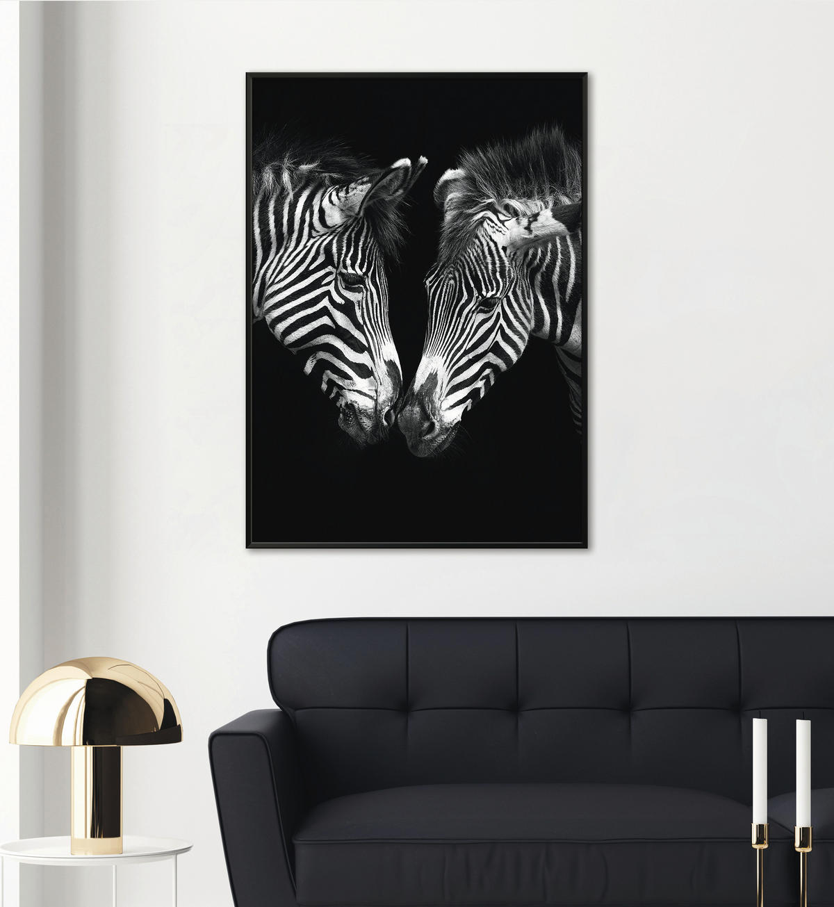 KUNSTDRUCK 50/70 cm  - Weiss/Schwarz, Basics, Papier (50/70cm) - Monee