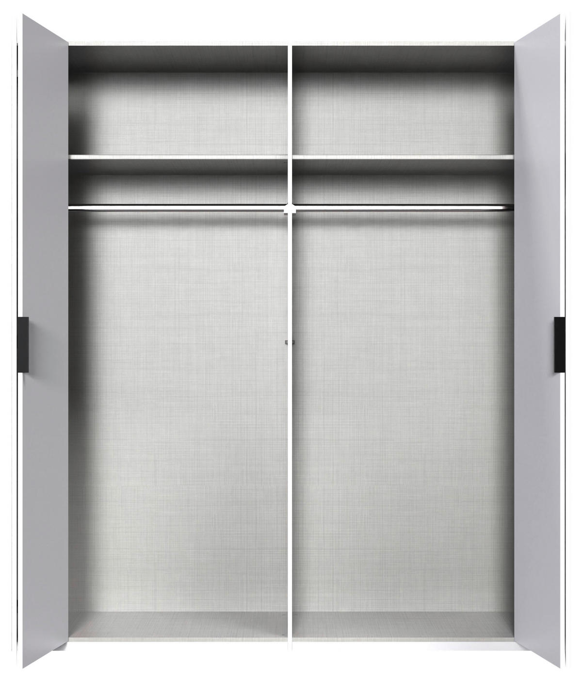 FALTTÜRENSCHRANK in Weiss  - Weiss/Schwarz, Design, Glas/Holzwerkstoff (200/216/58cm) - Boxxx