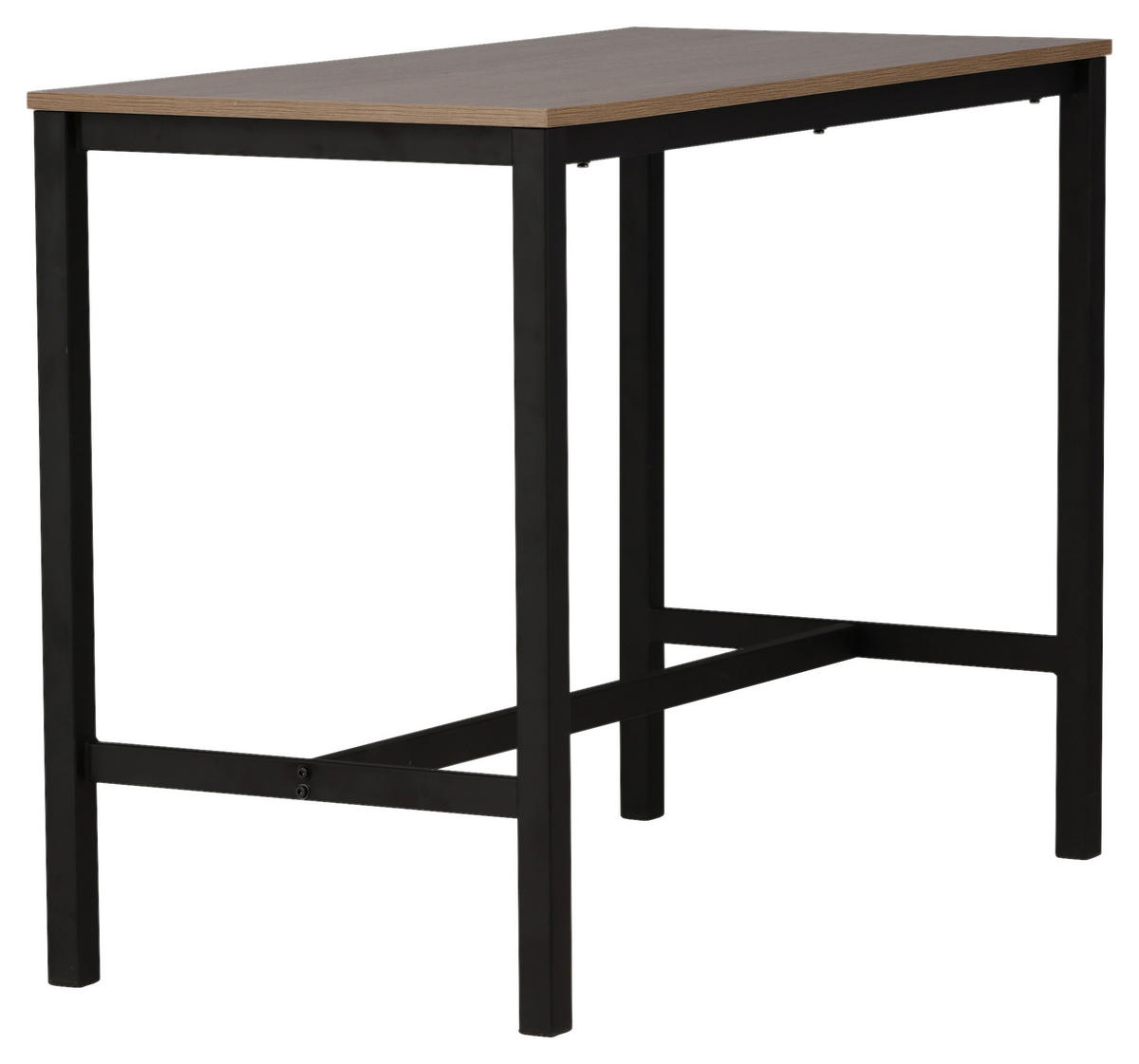 BARTISCH furniert rechteckig Walnussfarben  - Walnussfarben/Schwarz, Design, Holzwerkstoff/Metall (120/60/90cm) - Livetastic