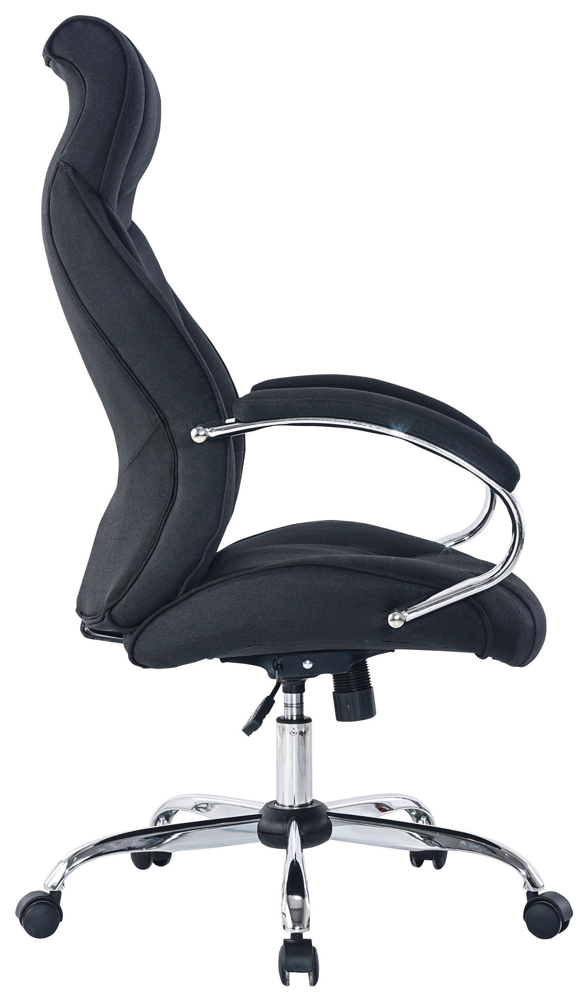DIREKTORSKA STOLICA  crna, boja hroma   - boja hroma/crna, Konvencionalno, metal/tekstil (68/117-126/70cm) - Cantus
