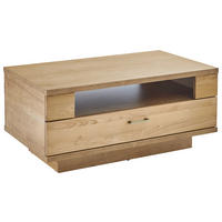 COUCHTISCH Holzwerkstoff 100/60/45,7 cm  - Alteiche/Nickelfarben, Konventionell, Holzwerkstoff/Metall (100/60/45,7cm) - Livetastic
