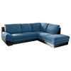 WOHNLANDSCHAFT in Blau, Schwarz  - Chromfarben/Blau, Modern, Textil/Metall (264/221cm) - MID.YOU