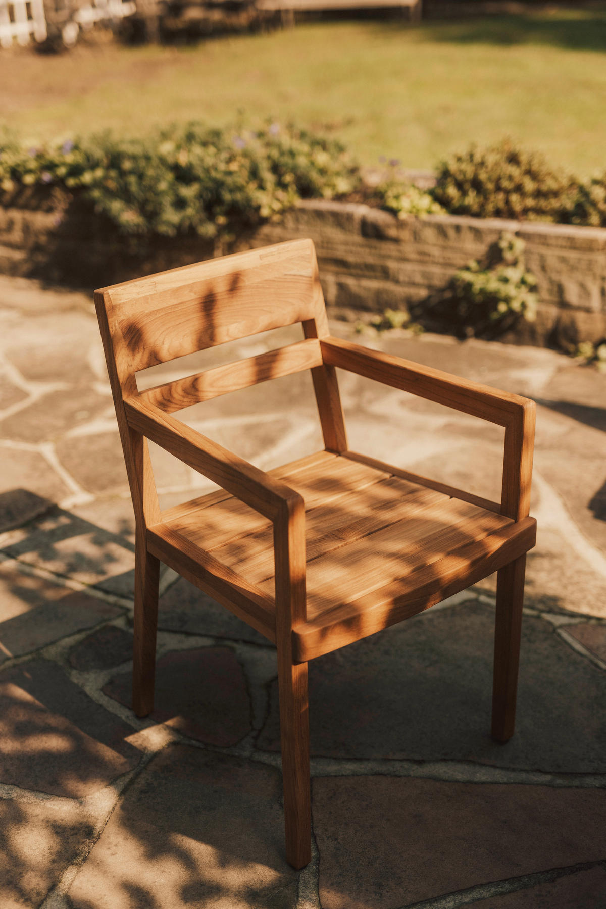 GARTENSTUHL in Holz Teakfarben  - Teakfarben, Design, Holz (51/83/59cm)