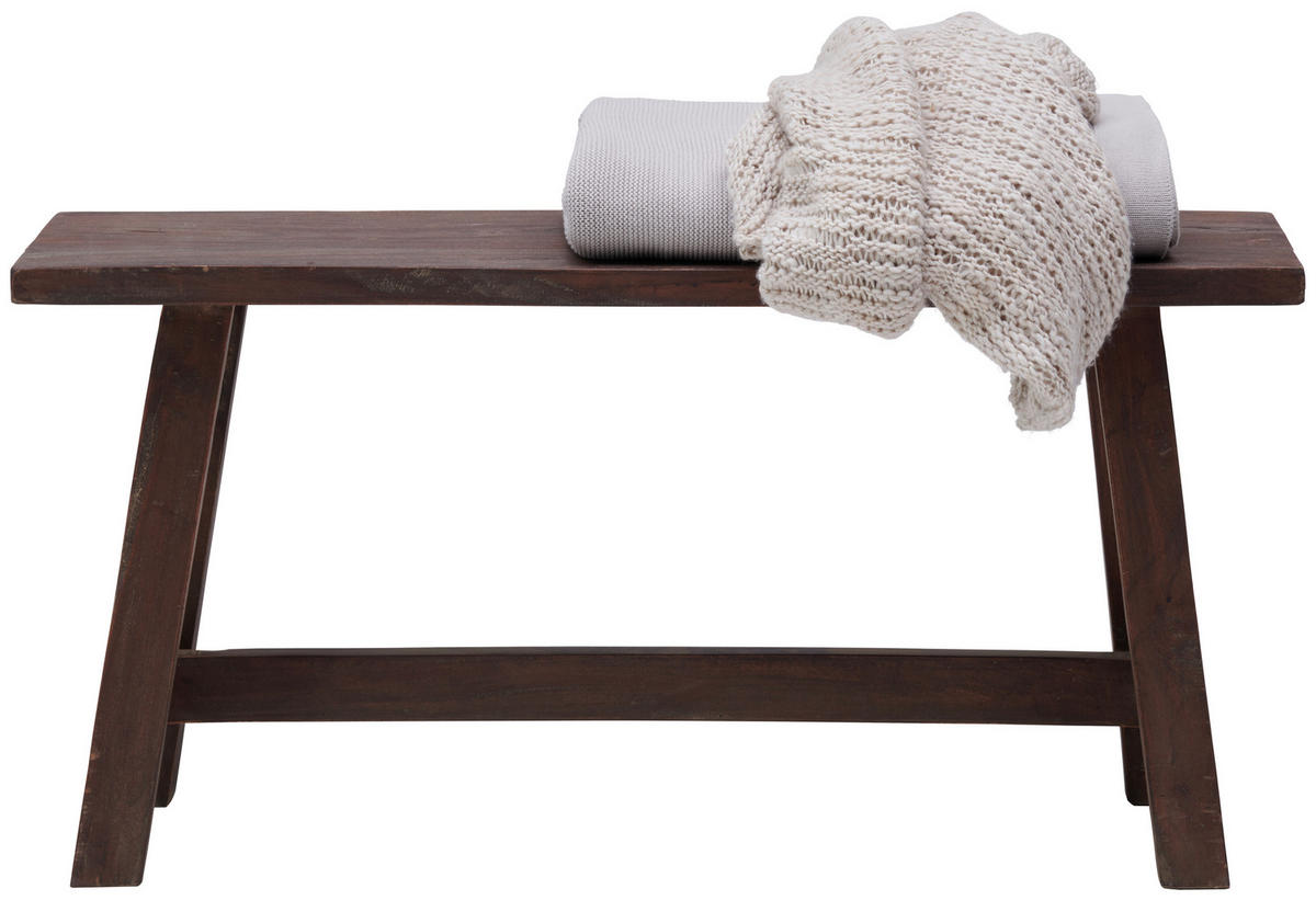SITZBANK in Holz Braun  - Braun, Trend, Holz (90/45/25cm) - Landscape