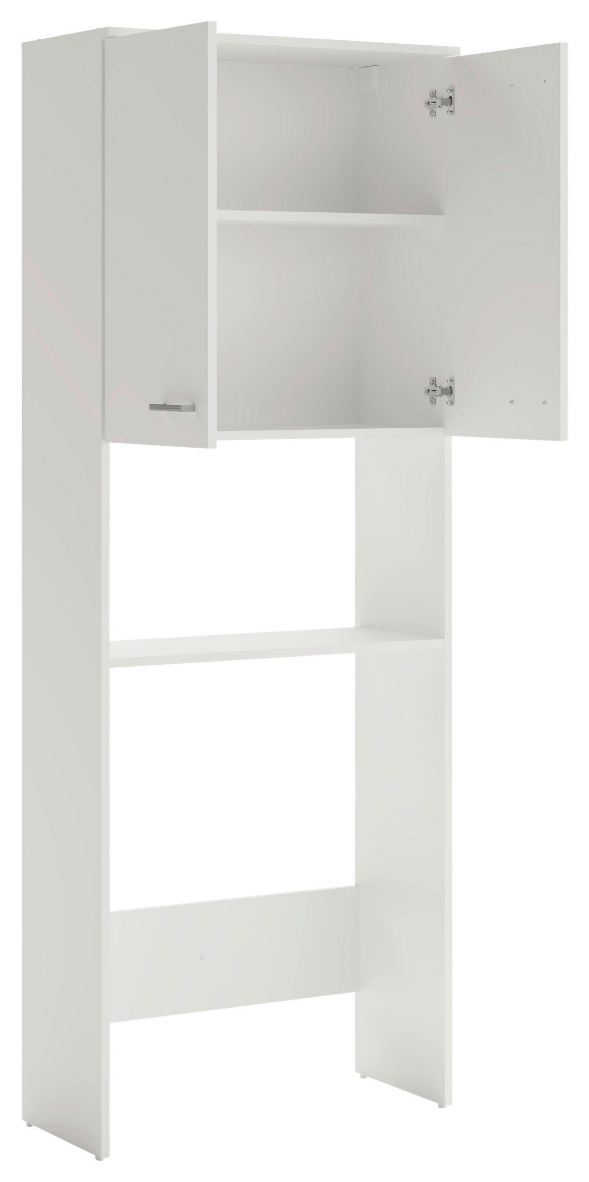 WASCHMASCHINENSCHRANK 70,3/188,6/32,6 cm  in Weiß  - Silberfarben/Weiß, Design, Holzwerkstoff/Kunststoff (70,3/188,6/32,6cm) - MID.YOU