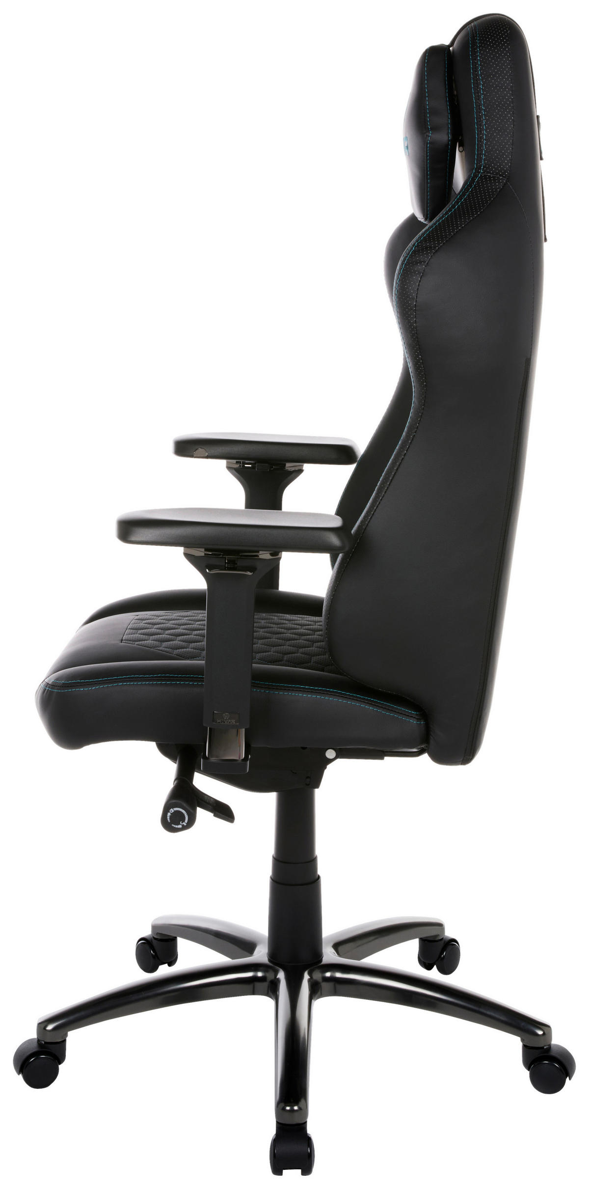 ORBICAL Onyx Obsidian Schwarz, Pastellblau, Schwarz Hochglanz Metall, Textil   - Schwarz Hochglanz/Pastellblau, LIFESTYLE, Textil/Metall (79/142/77cm) - HIVAR