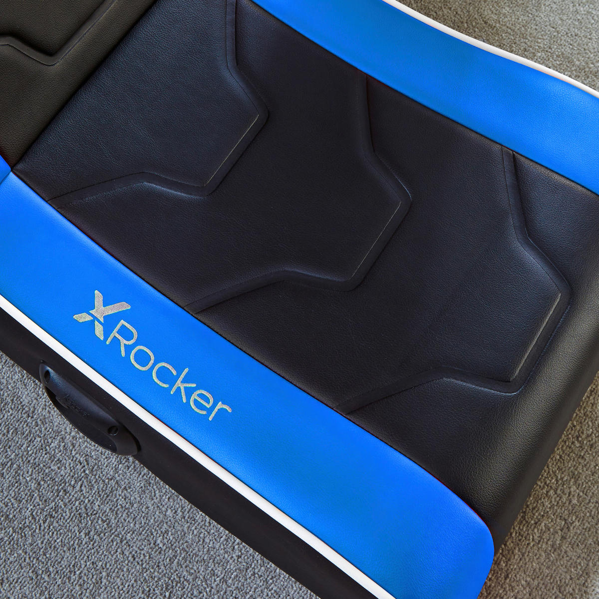 GAMINGSESSEL Blau Textil   - Blau, MODERN, Textil (42/64/75cm) - X Rocker