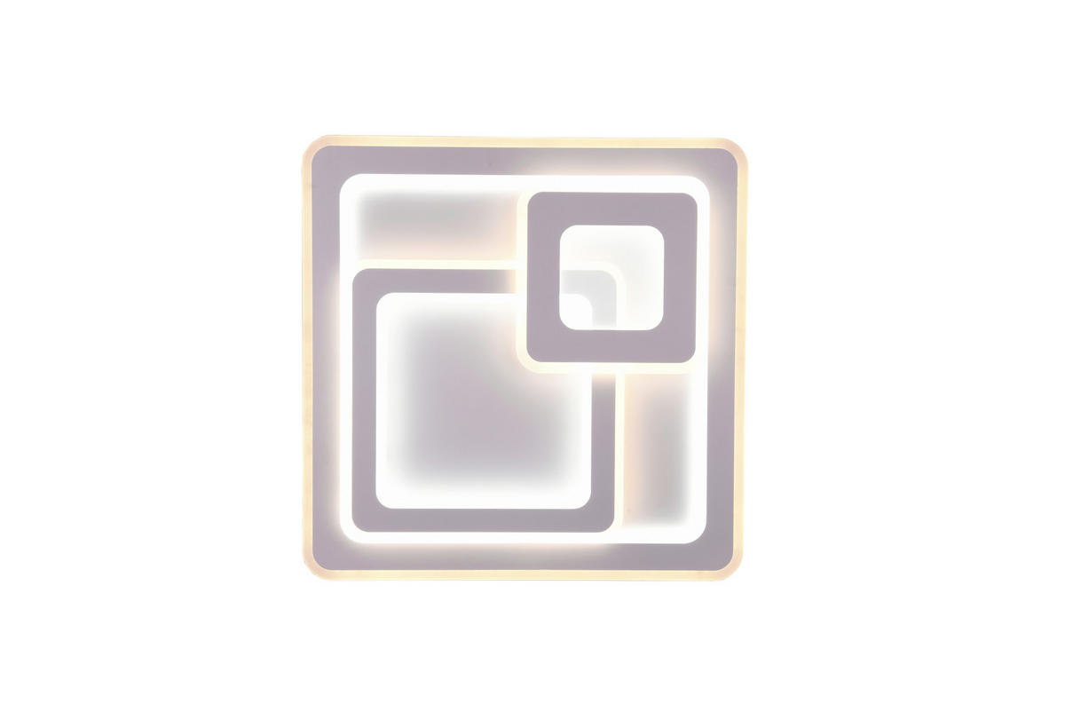 PLAFONIERĂ CU LED - alb, Lifestyle, plastic/metal (51,5/51,5/7cm) - Novel