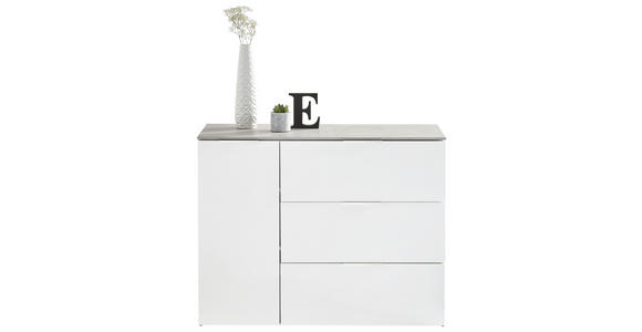 KOMMODE Galaverna in 120,1/93,50/45 cm - Weiß/Grau, Design, Holzwerkstoff/Metall (120,1/93,50/45cm) - Carryhome