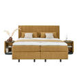 BOXSPRINGBETT 180/200 cm  in Bernsteinfarben  - Bernsteinfarben/Schwarz, KONVENTIONELL, Holz/Holzwerkstoff (180/200cm) - Dieter Knoll