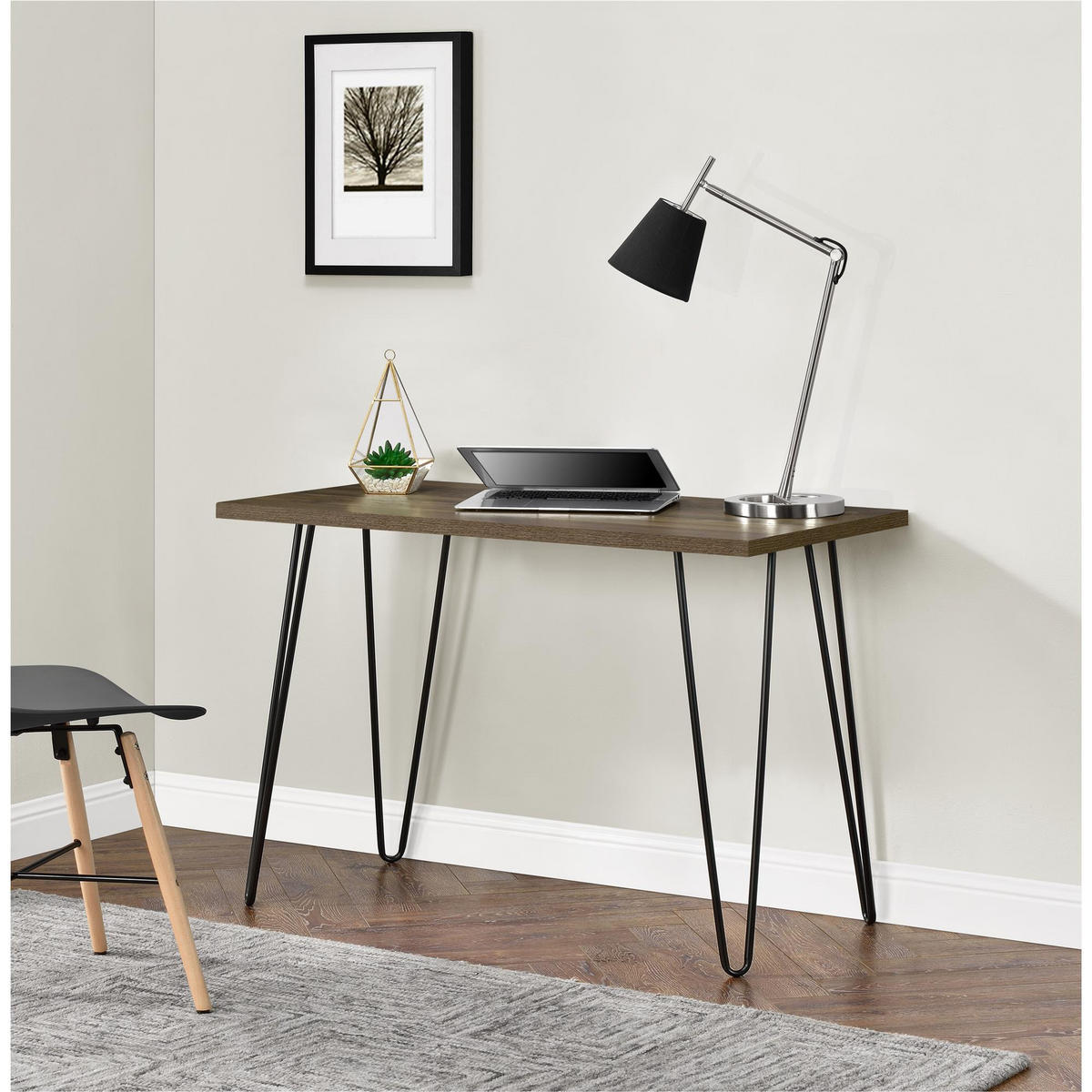 SCHREIBTISCH 101/68/49 cm  in Walnussfarben  - Walnussfarben, Design, Holzwerkstoff/Metall (101/68/49cm) - MID.YOU