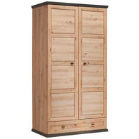 ORMAR GARDEROBNI  hrast Artisan  - hrast Artisan/antracit, Lifestyle, drvni materijal/metal (104/196,7/60,2cm) - Xora