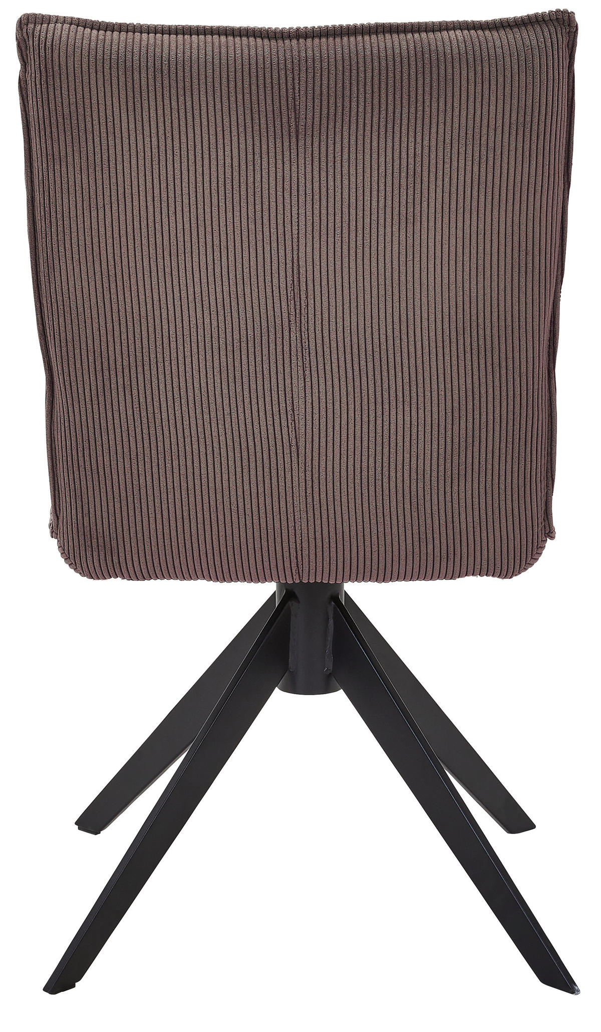 STUHL  in Eisen Feincord  - Taupe/Schwarz, Design, Textil/Metall (47/87/62cm) - Johann Jakob