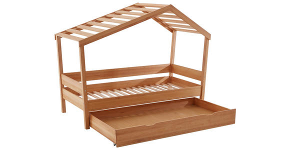 BETT 90/200 cm  in Buchefarben  - Buchefarben, KONVENTIONELL, Holz (90/200cm) - Carryhome