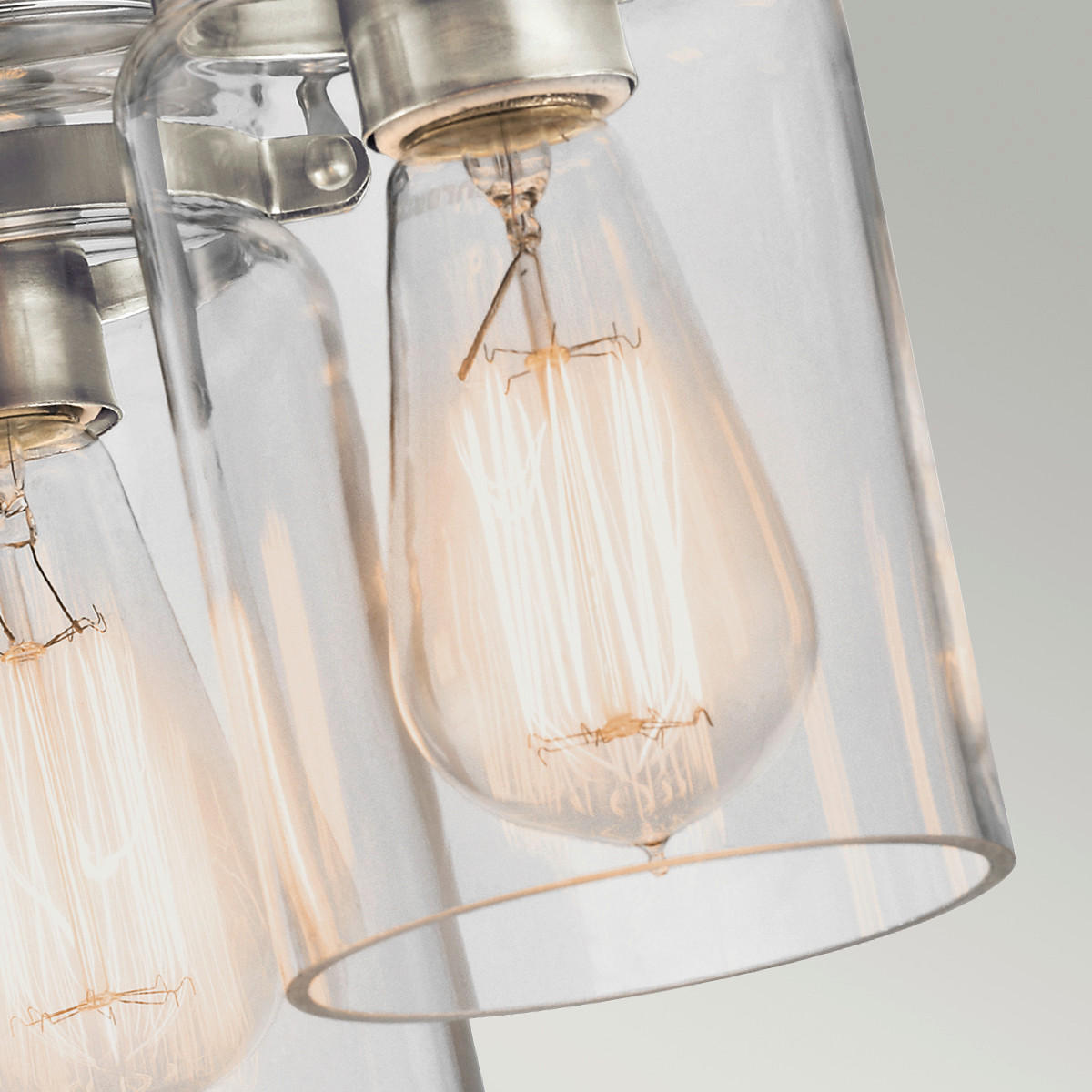DECKENLEUCHTE Elstead Brinley 28.2/20.2 cm   - Nickelfarben, Design, Glas/Metall (28.2/20.2cm) - Elstead Lighting