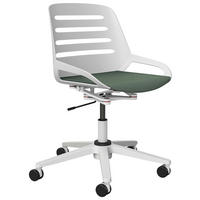 DREHSTUHL Grün, Weiss  - Weiss/Grün, Design, Kunststoff/Metall (70/68/40cm) - Aeris