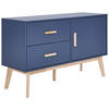 SIDEBOARD 120/72/40 cm  in Naturfarben, Dunkelblau  - Naturfarben/Dunkelblau, Design, Holz/Holzwerkstoff (120/72/40cm) - MID.YOU